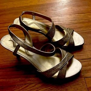 Chic Gold Strappy Heels